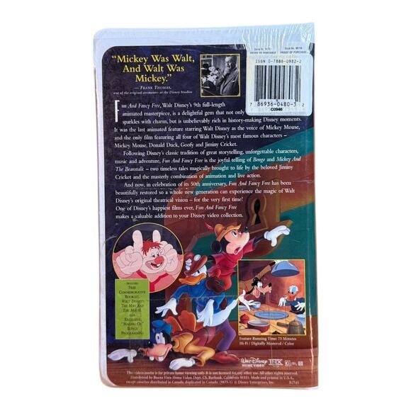 Walt Disney's Fun And Fancy Free VHS - Sealed! - Picture 7 of 9